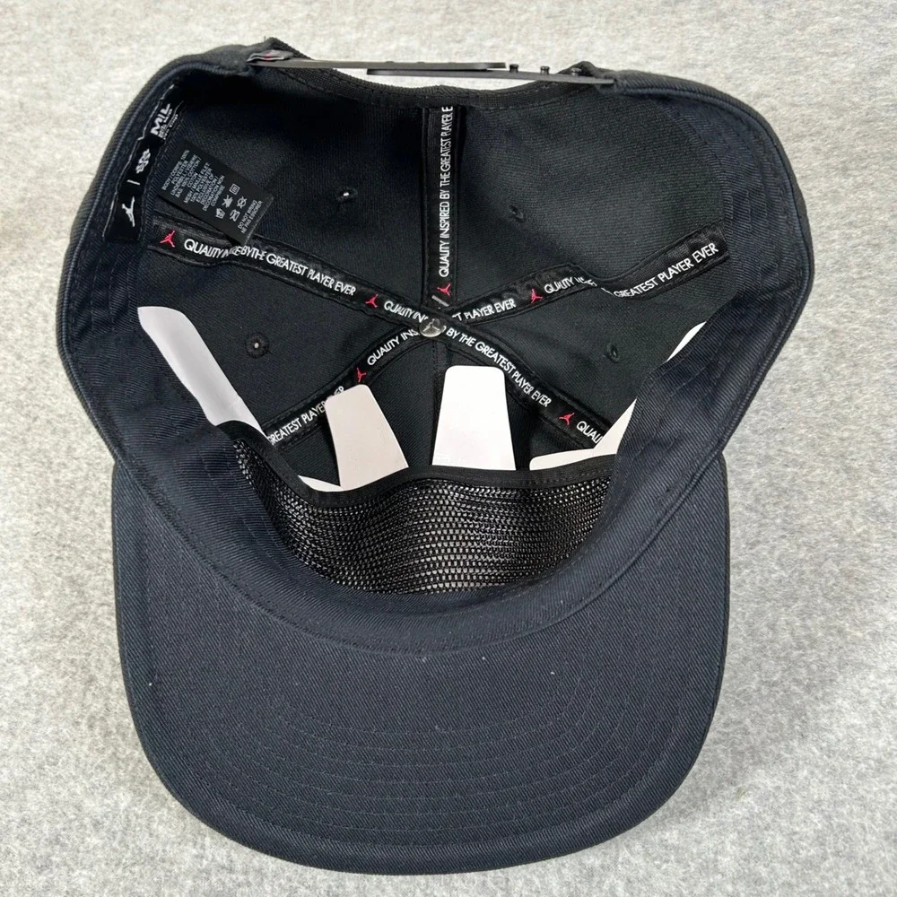 Jordan Pro Cap Hat Size M/L Black Unisex Nike Unstructured  Embroidered Logo NEW